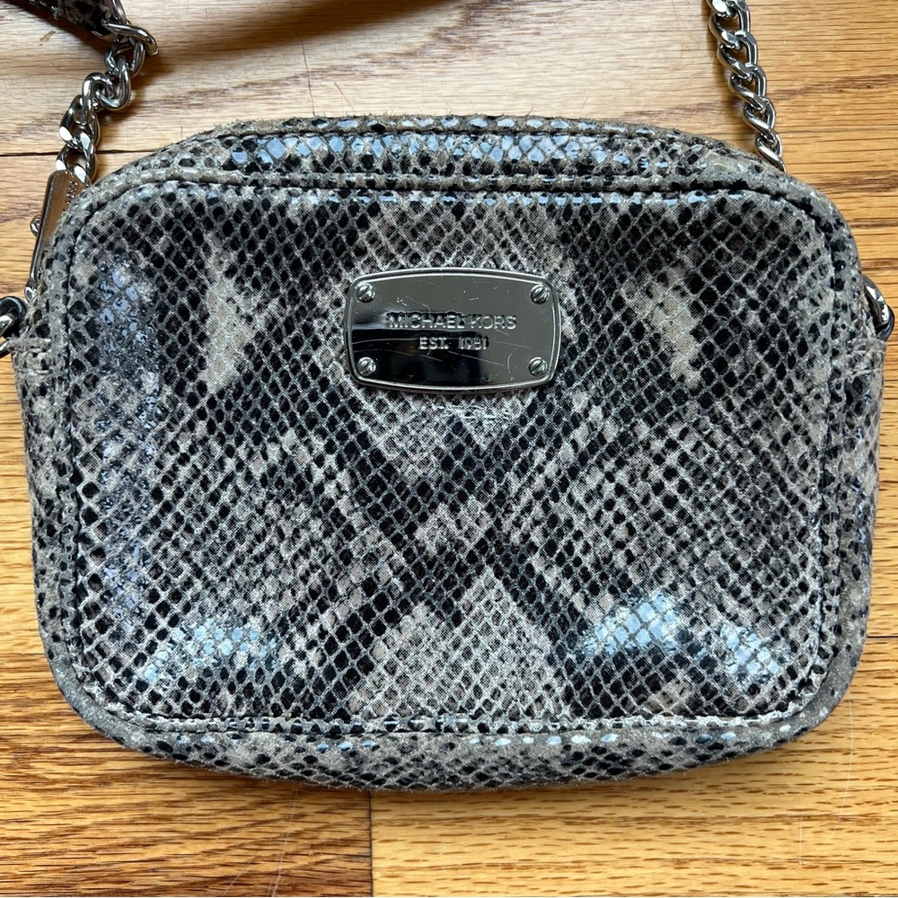 MICHAEL Michael Kors Snakeskin Pattern Mini Jet Set Crossbody Bag